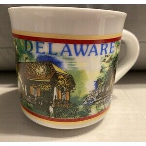 DELAWARE Landmarks REUTTER PORZELLAN West Germany Mug Cup Coffee Fort USA